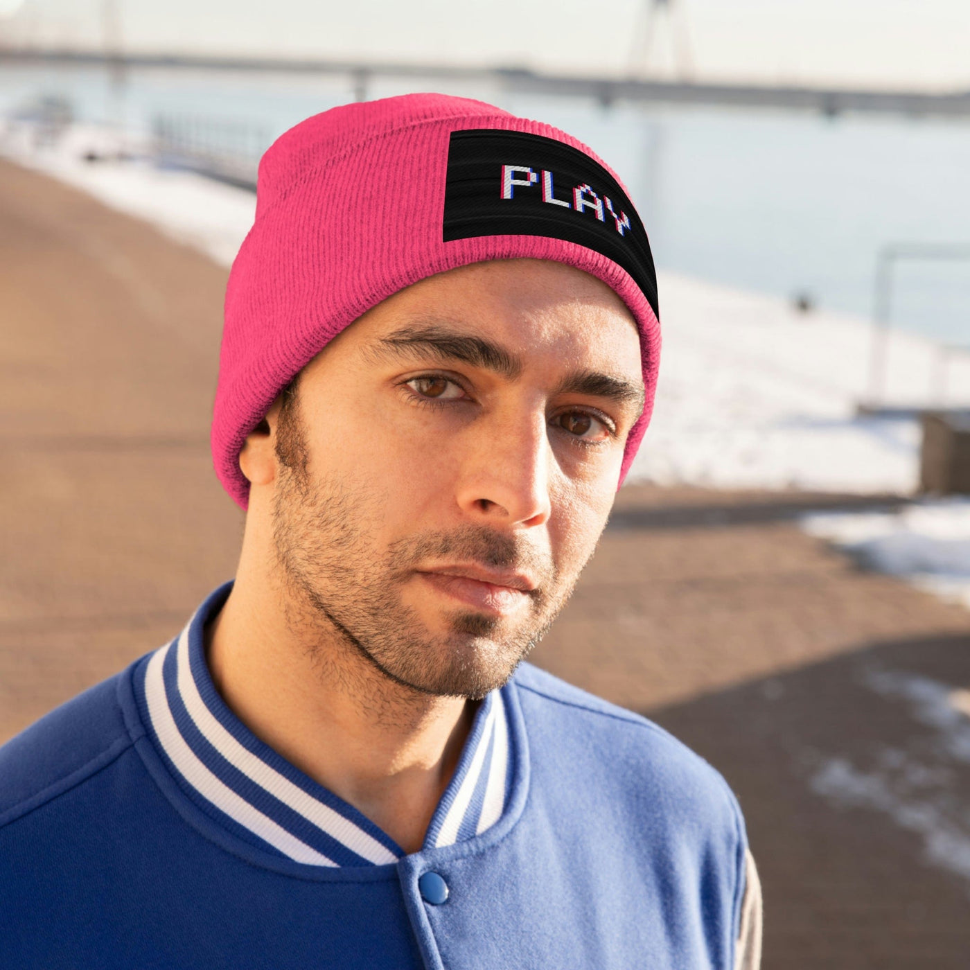 The Gamer Fresh | Just Play | Knitted Neon Beanie Hat