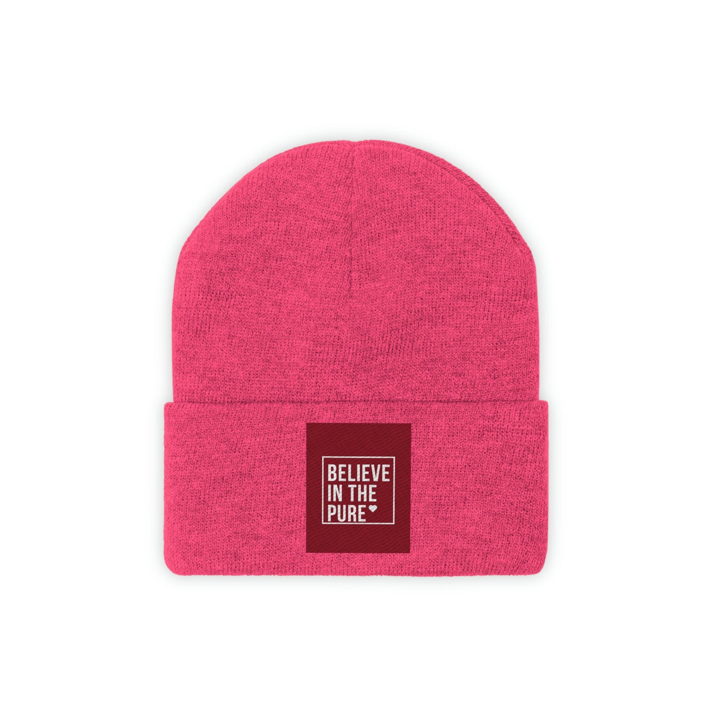 The Believe In Pure Love Heart Knitted Beanie Hat