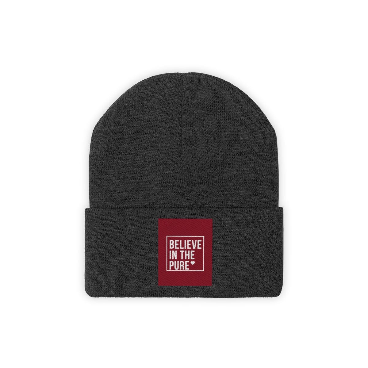 The Believe In Pure Love Heart Knitted Beanie Hat