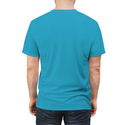 The All Premium Celestial Tiger x Energy Life Bar Aqua Blue Unisex Cut & Sew T-Shirt