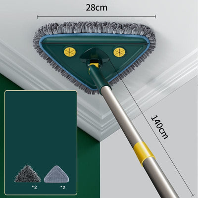 Universal Triangle Mop & Telescopic Wiping Wall Cleaning Tool