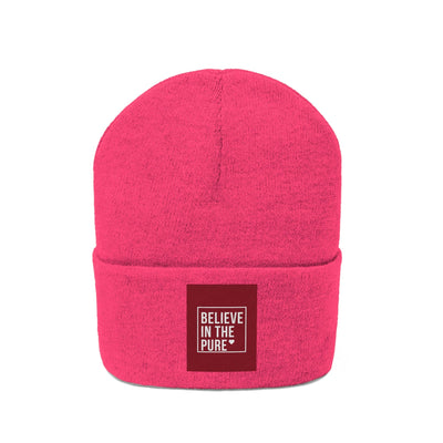 The Believe In Pure Love Heart Knitted Beanie Hat