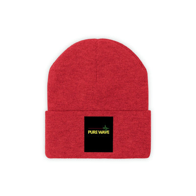 The Pure Heart Beat Wave Neon Pink Knitted Beanie Hat