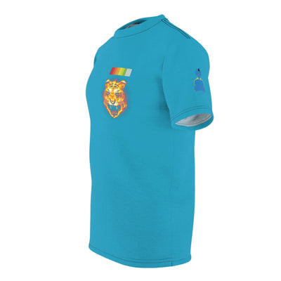 The All Premium Celestial Tiger x Energy Life Bar Aqua Blue Unisex Cut & Sew T-Shirt