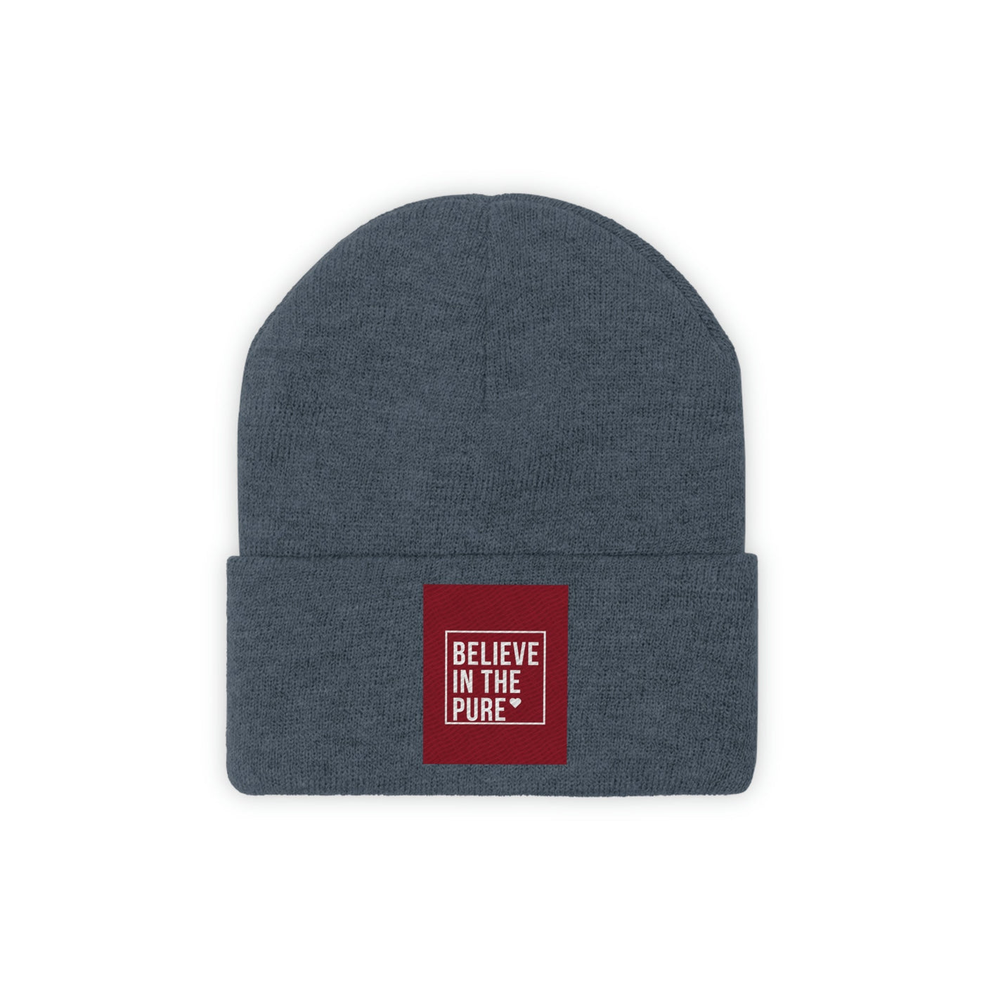 The Believe In Pure Love Heart Knitted Beanie Hat