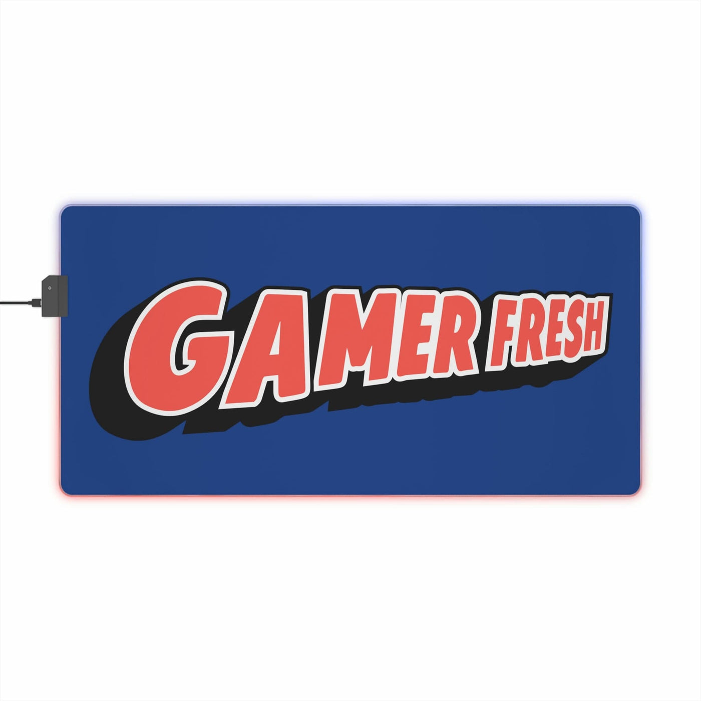 The Gamer Fresh | LED Gaming Computer Desk Mat | Dark Blue