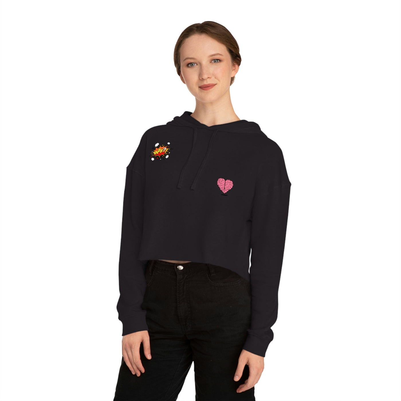 Gamer Fresh Exclusive |  WTF Is Love? | Women's Cropped Hooded Sweatshirt