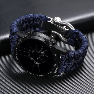 The "Nomad Aviator" Outdoor Paracord Braided Strap Watch