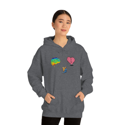 Gamer Fresh | Limited Edition Player Brain vs  Player Heart | Heavy Blend Unisex Hooded Sweatshirt