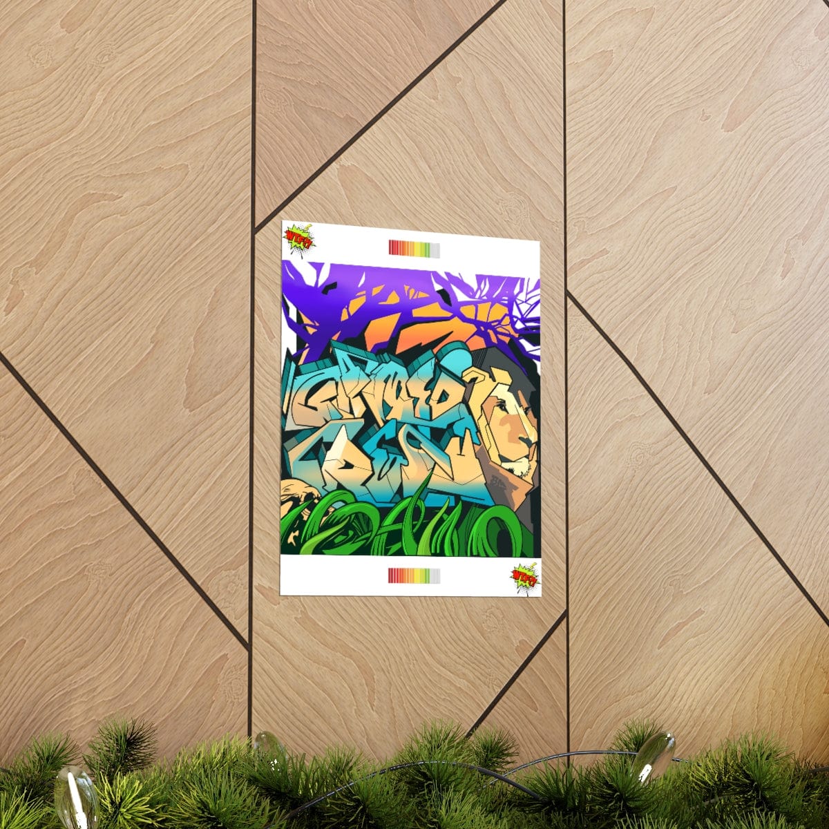 The Gamer Fresh Graffiti | Streamer All Art Lion | Premium Matte Vertical Poster