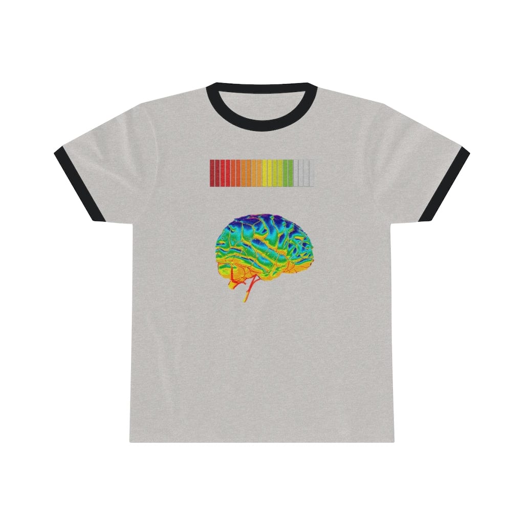 Gamer Fresh Exclusive | Brain Life Bar | White/Red Ringer T-Shirt