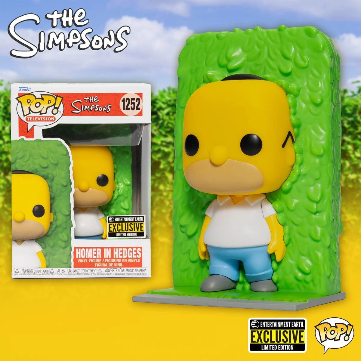 The Simpsons Homer in Hedges Pop! Vinyl Figure