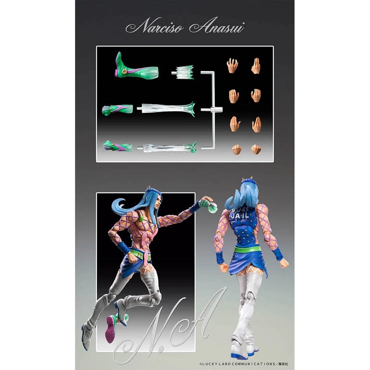 JoJo's Bizarre Adventure: Part 6 Stone Ocean Narciso Anasui Super Action Statue Action Figure