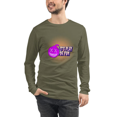 Gamer Fresh | Lets Play For Fun | Purple Bombs Away | Long Sleeve Shirt