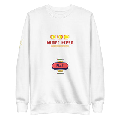 Gamer Fresh | Stay Alive | Play Together Coin Drop | Gamer Unisex Premium Sweatshirt